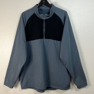 Adidas Gray Half Zip Pullover Fleece Sweatshirt Zip Up Men's Size: XL